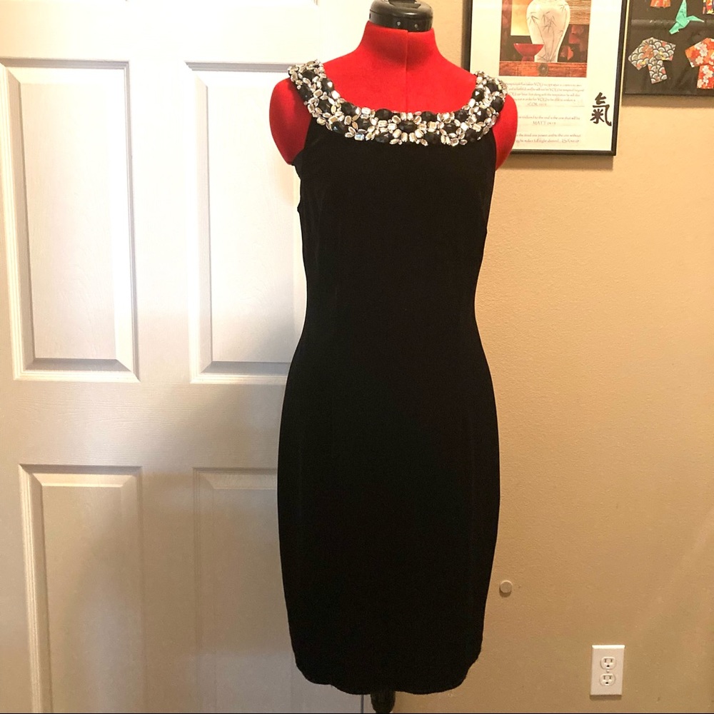 Bejeweled Velvet Dress